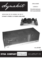 Dynaco ST-35 - Service Manual
